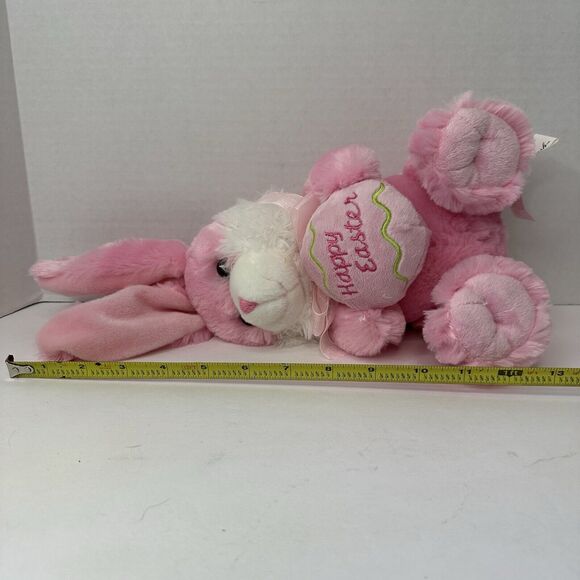 Chrisha Creations, 9" Pink Bunny Rabbit Plush "Happy Easter" 2009 CLEAN - Picture 10 of 12